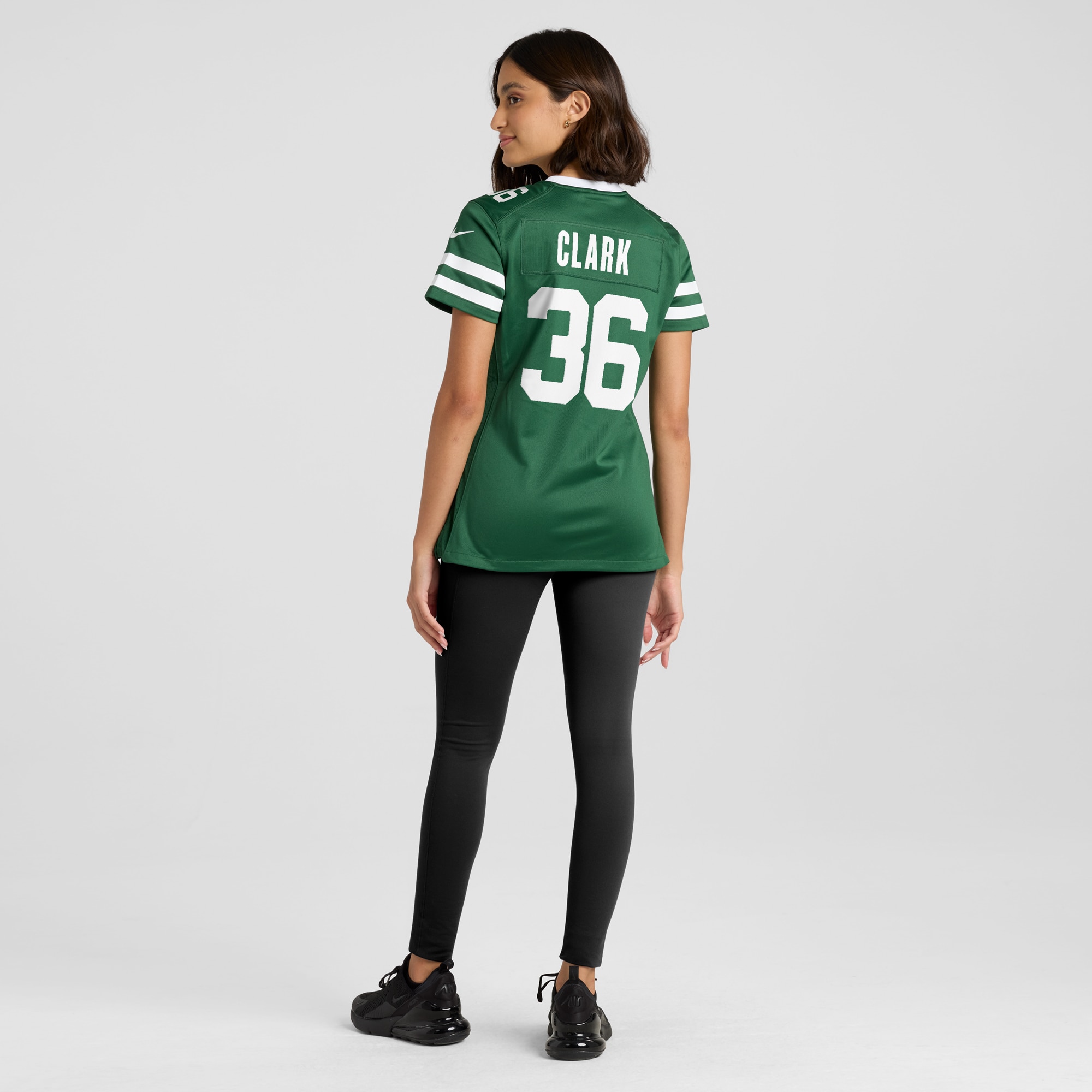 New York Jets Chuck Clark Legacy Green Team Game NFL Jersey Women's