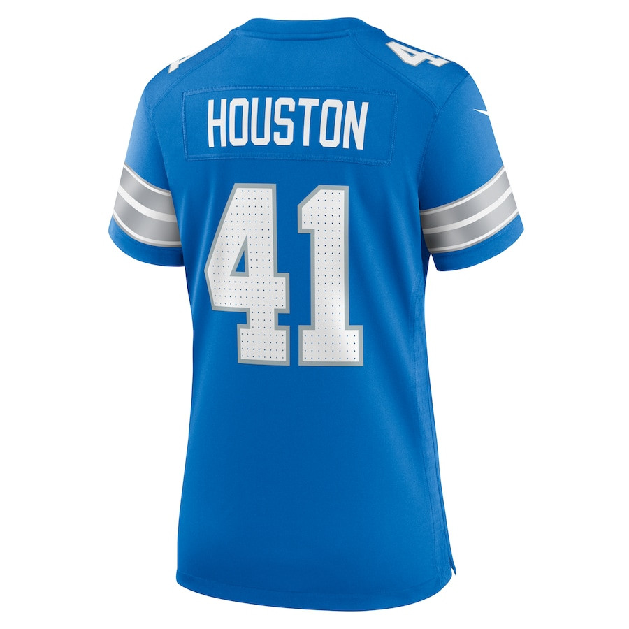 James Houston 41 Detroit Lions Team Game Blue NFL Jersey Women's