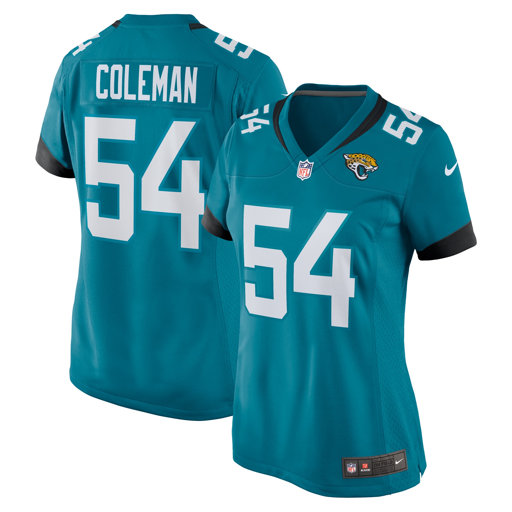 DJ Coleman Jacksonville Jaguars Nike Women's  Game Jersey -  Teal
