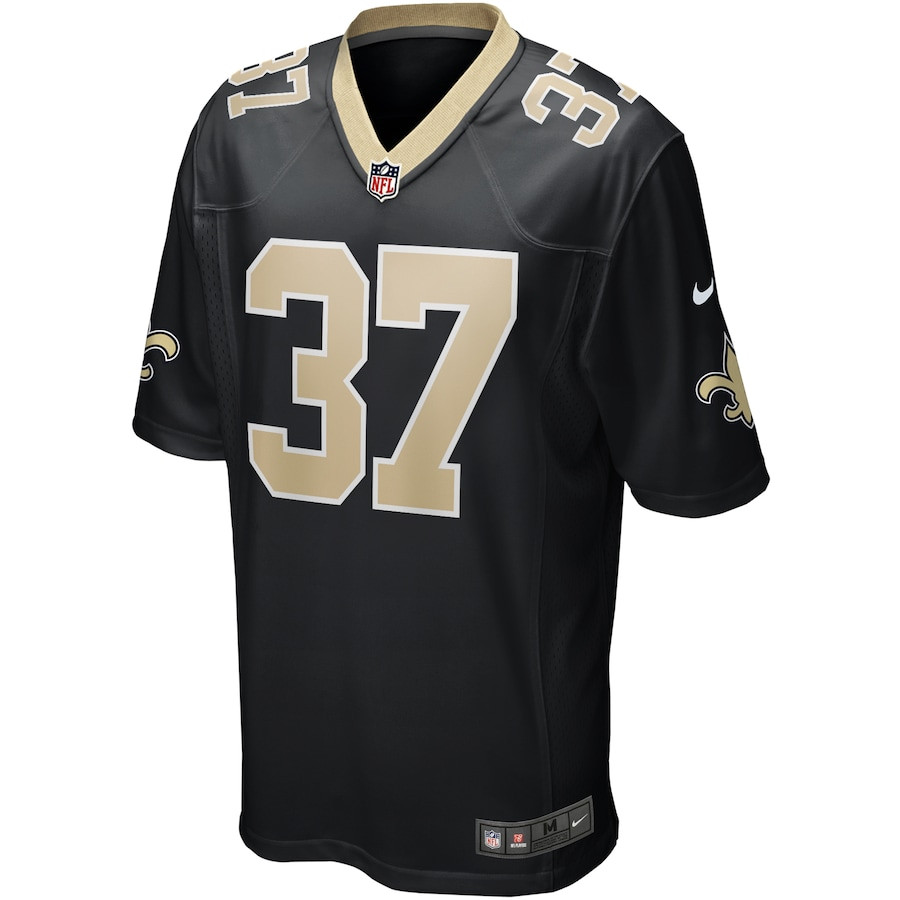 Steve Gleason 37 New Orleans Saints Game Retired Black NFL Jersey Men's