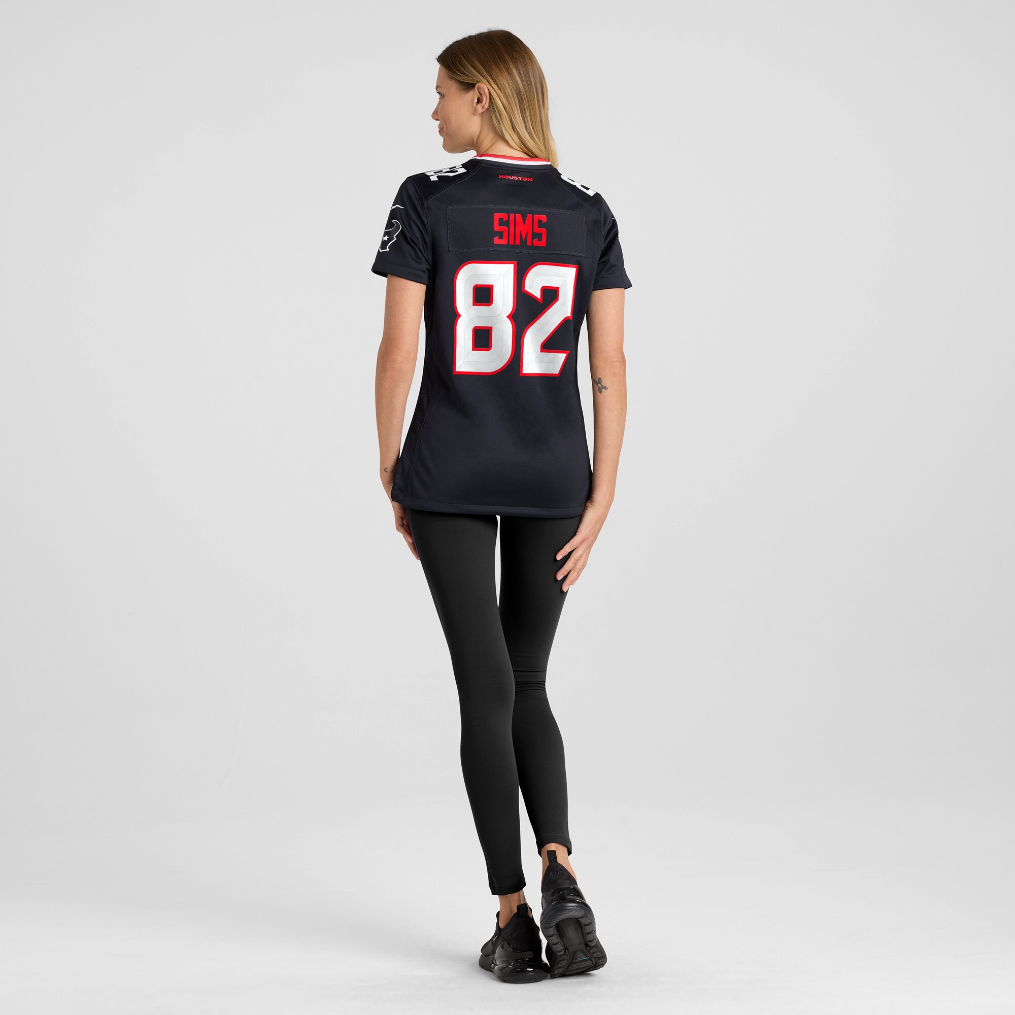 Houston Texans Steven Sims Navy Team Game NFL Jersey Women's