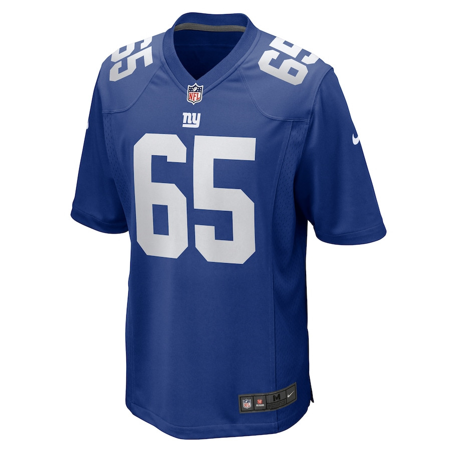 Austin Schlottmann 65 New York Giants Team Game Royal NFL Jersey Men's