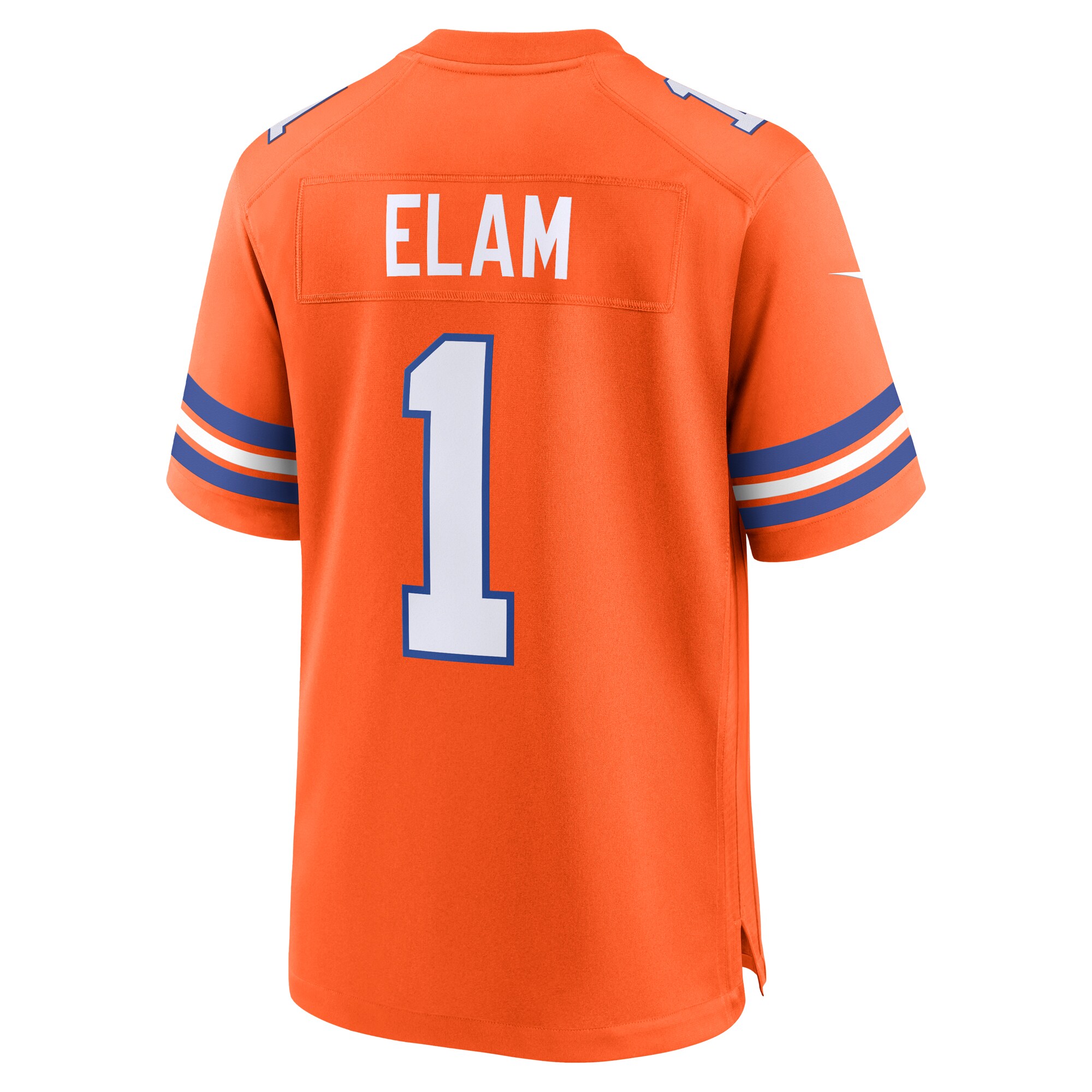 Denver Broncos Jason Elam Orange Mile High Collection 1977 Throwback Retired Player Game NFL Jersey Men's