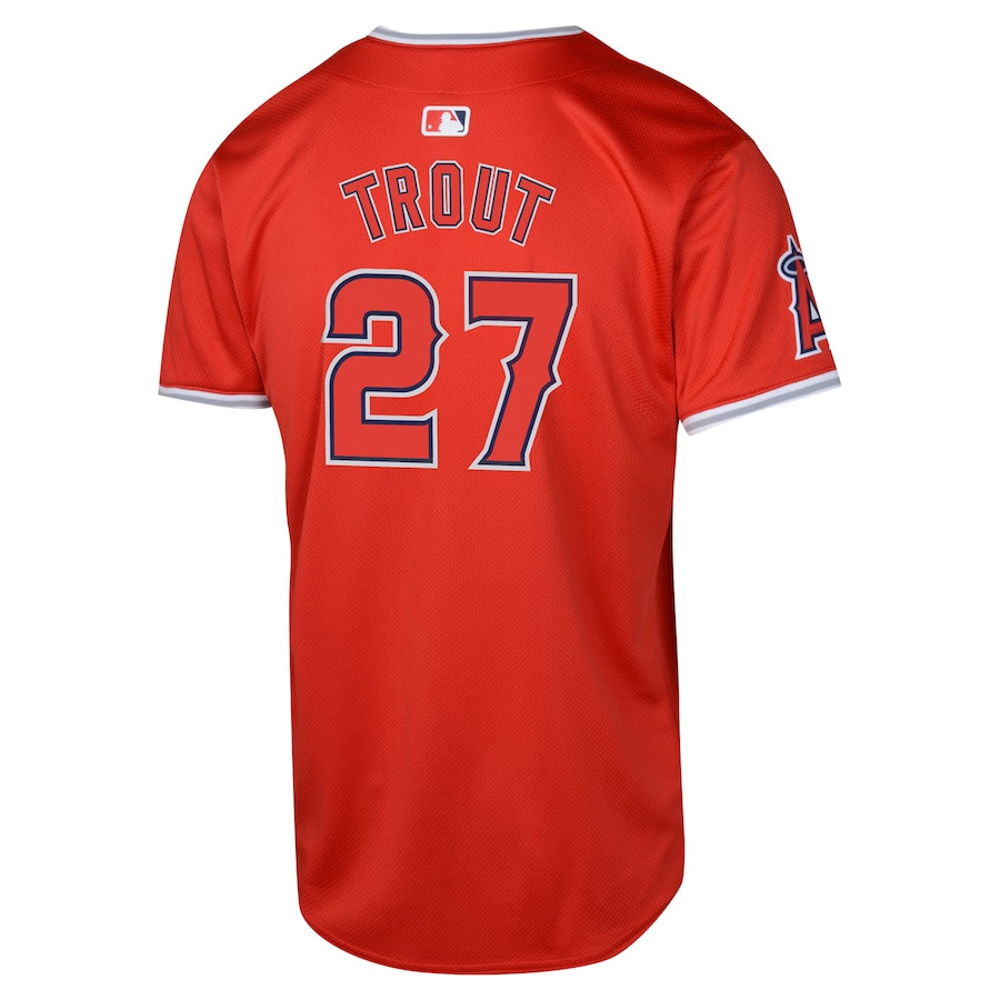 Mike Trout 27 Los Angeles Angels Alternate Limited Red MLB Jersey Youth