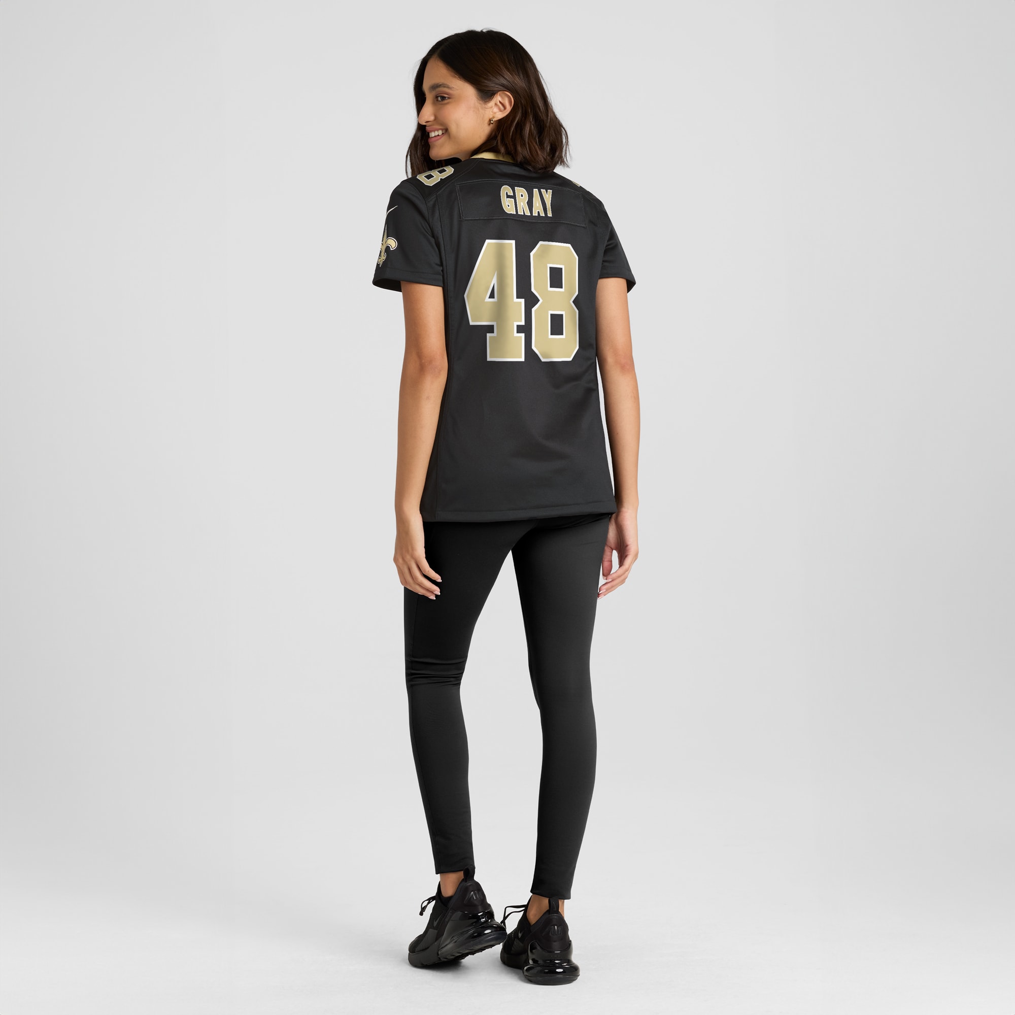 New Orleans Saints J.T. Gray Black Game NFL Jersey Women's