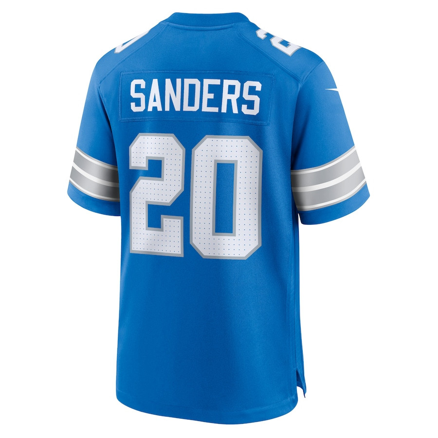 Barry Sanders 20 Detroit Lions Retired Player Game Blue, Men NFL Jersey Men's