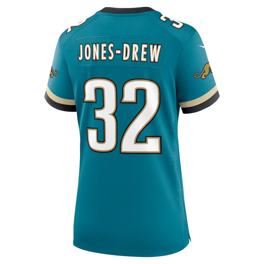 Maurice Jones-Drew 32 Jacksonville Jaguars Prowler Throwback Retired Player Game Teal NFL Jersey Women's