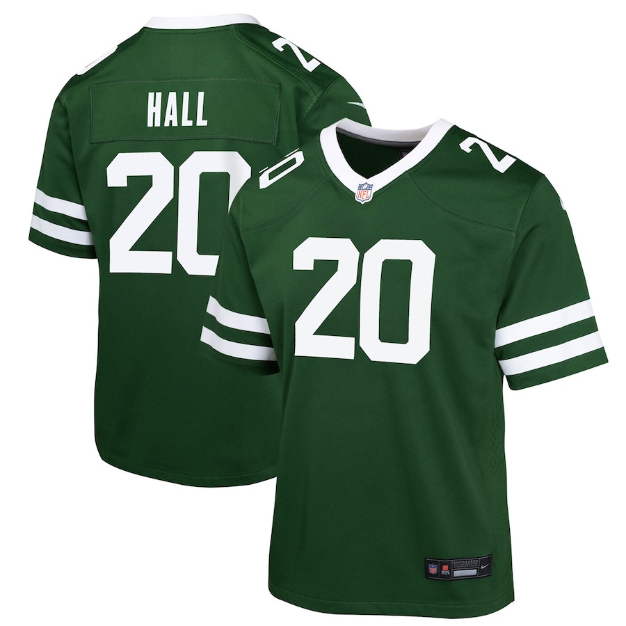 Breece Hall 20 New York Jets Game Legacy Green NFL Jersey Youth