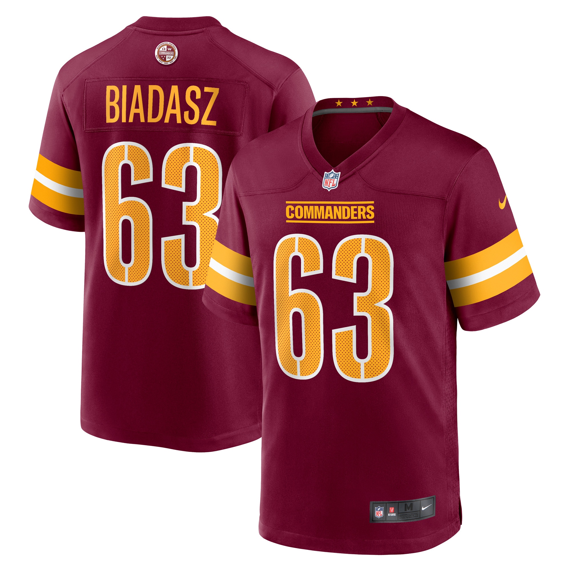Washington Commanders Tyler Biadasz Burgundy Game NFL Jersey Men's