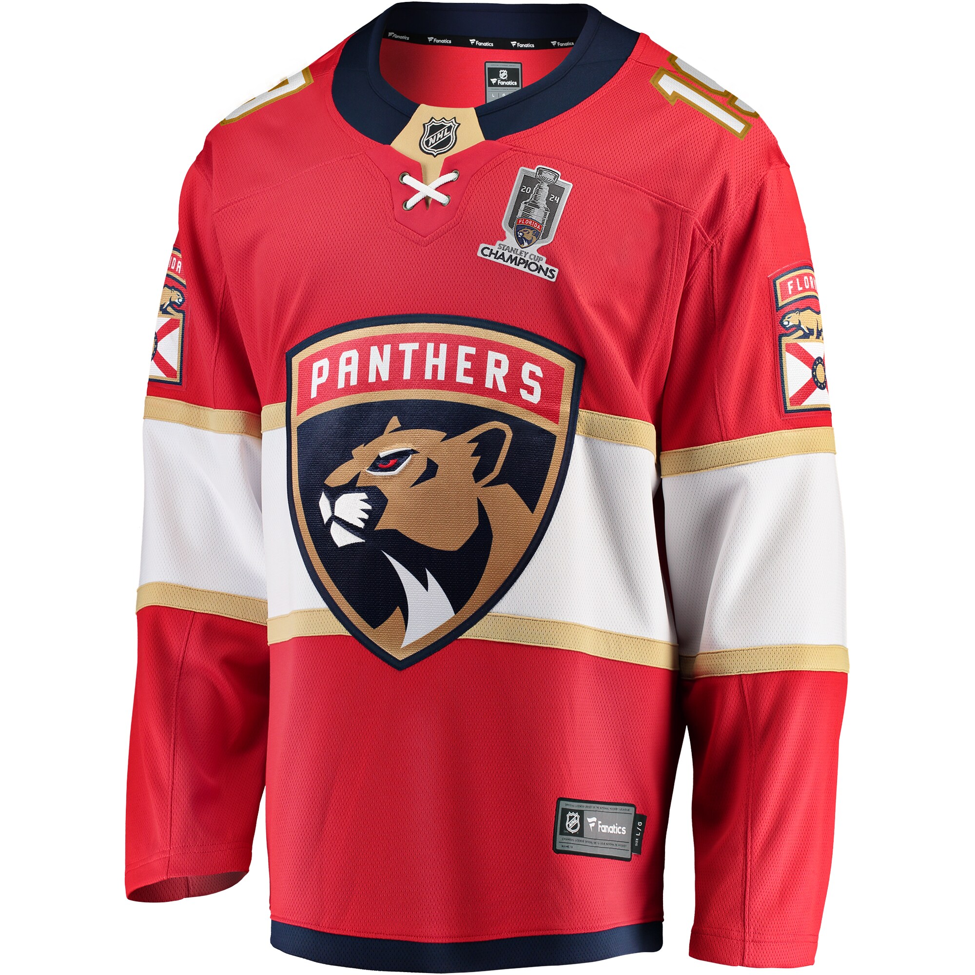 Florida Panthers Matthew Tkachuk Red Home 2024 Stanley Cup Champions Breakaway Player NHL Jersey Men's