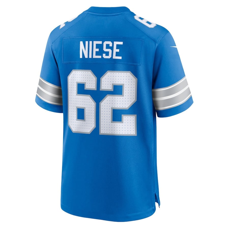 Michael Niese #62 Detroit Lions Super Bowl LIX Blue NFL Jersey Men's