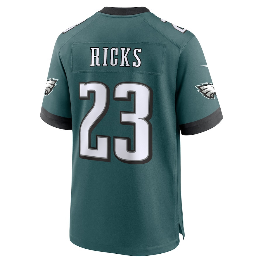 Eli Ricks 23 Philadelphia Eagles Team Game Midnight Green NFL Jersey Men's
