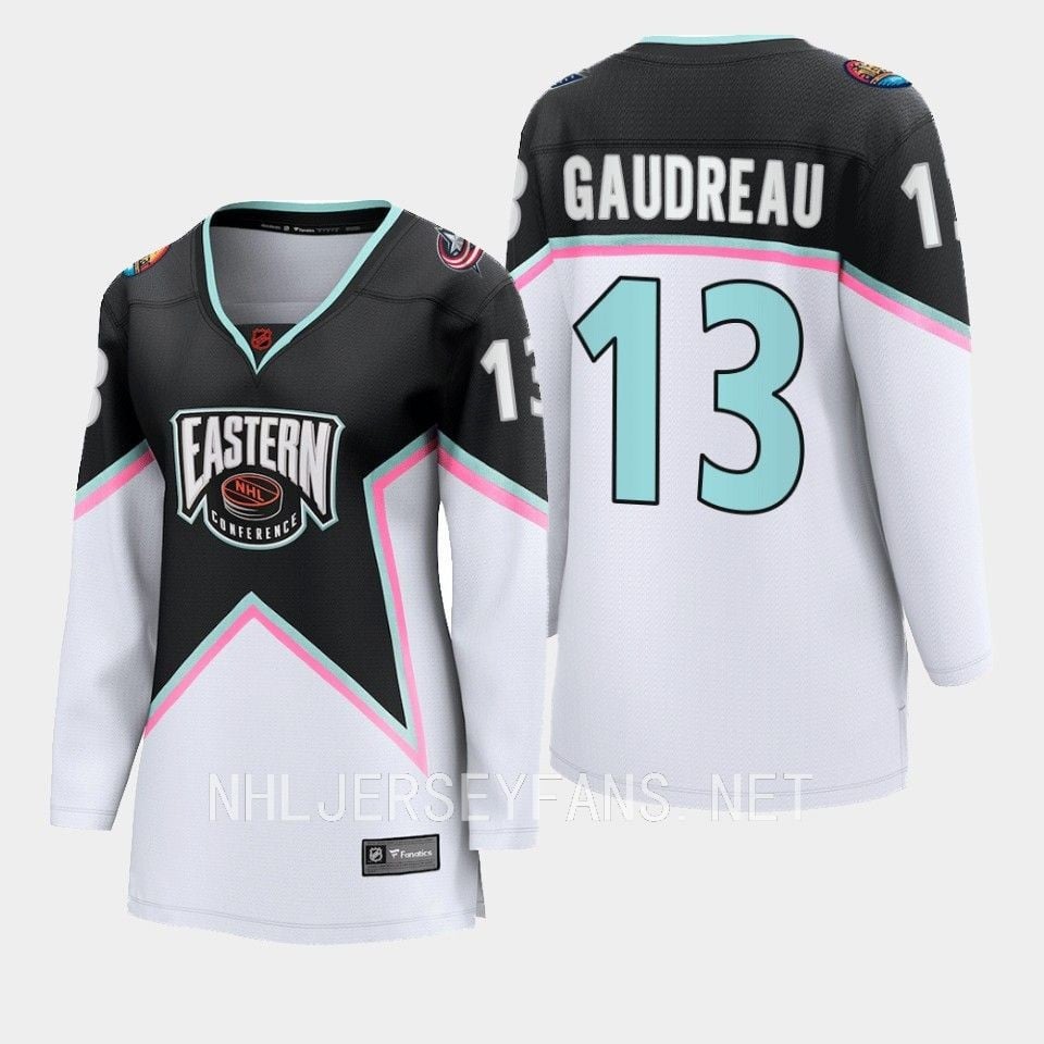 Johnny Gaudreau 13 Columbus Blue Jackets Black 2023 All Star Eastern Conference Women NHL Jersey Women's