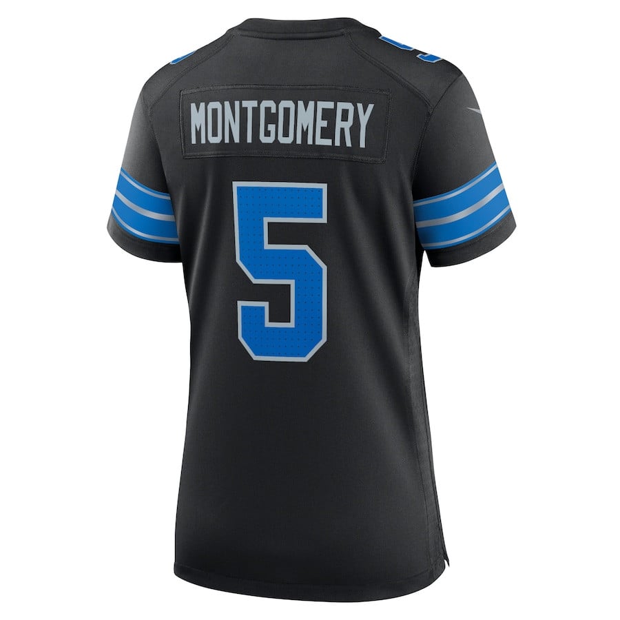 David Montgomery 5 Detroit Lions 2nd Alternate Game Black NFL Jersey Women's
