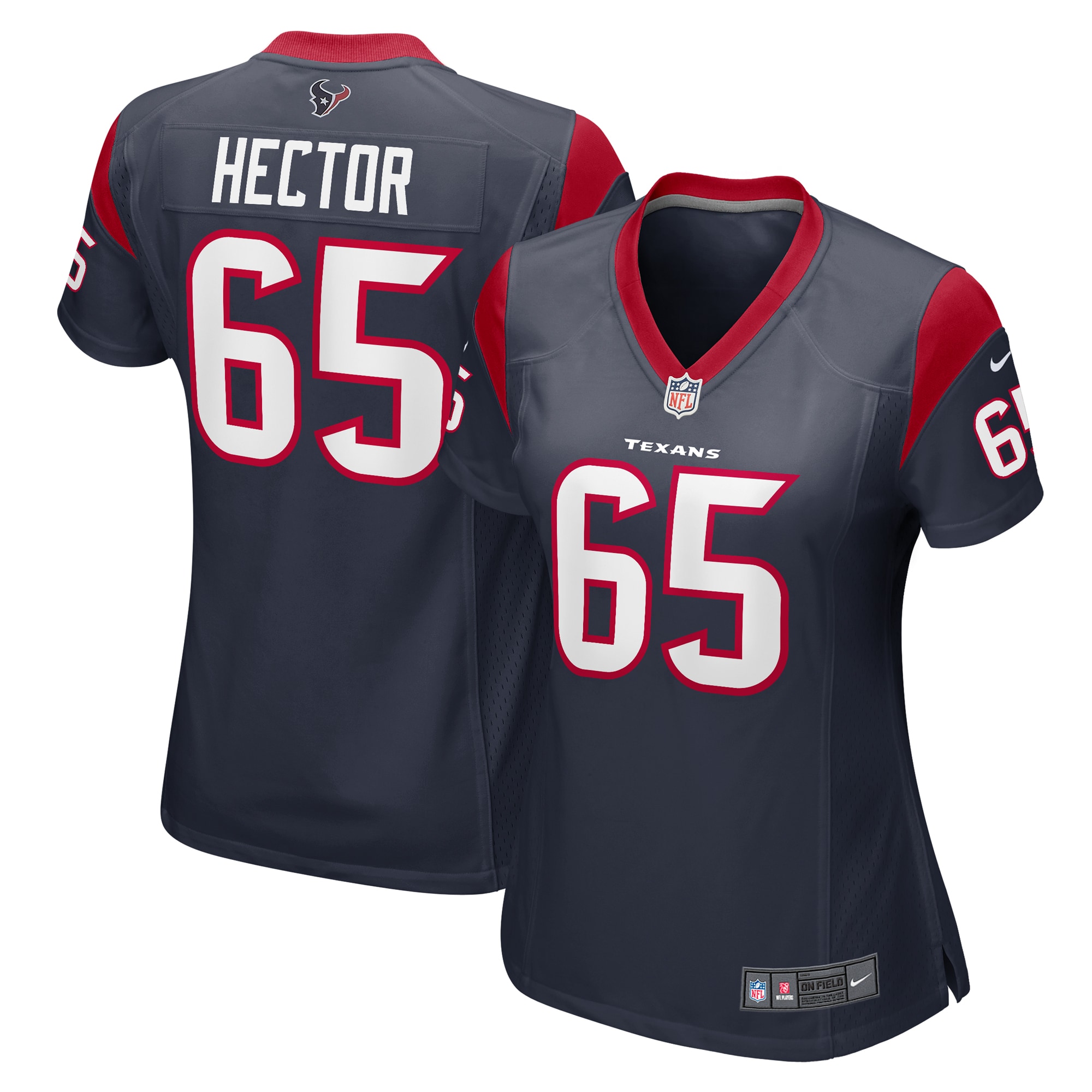 Houston Texans Bruce Hector Navy Game NFL Jersey Women's