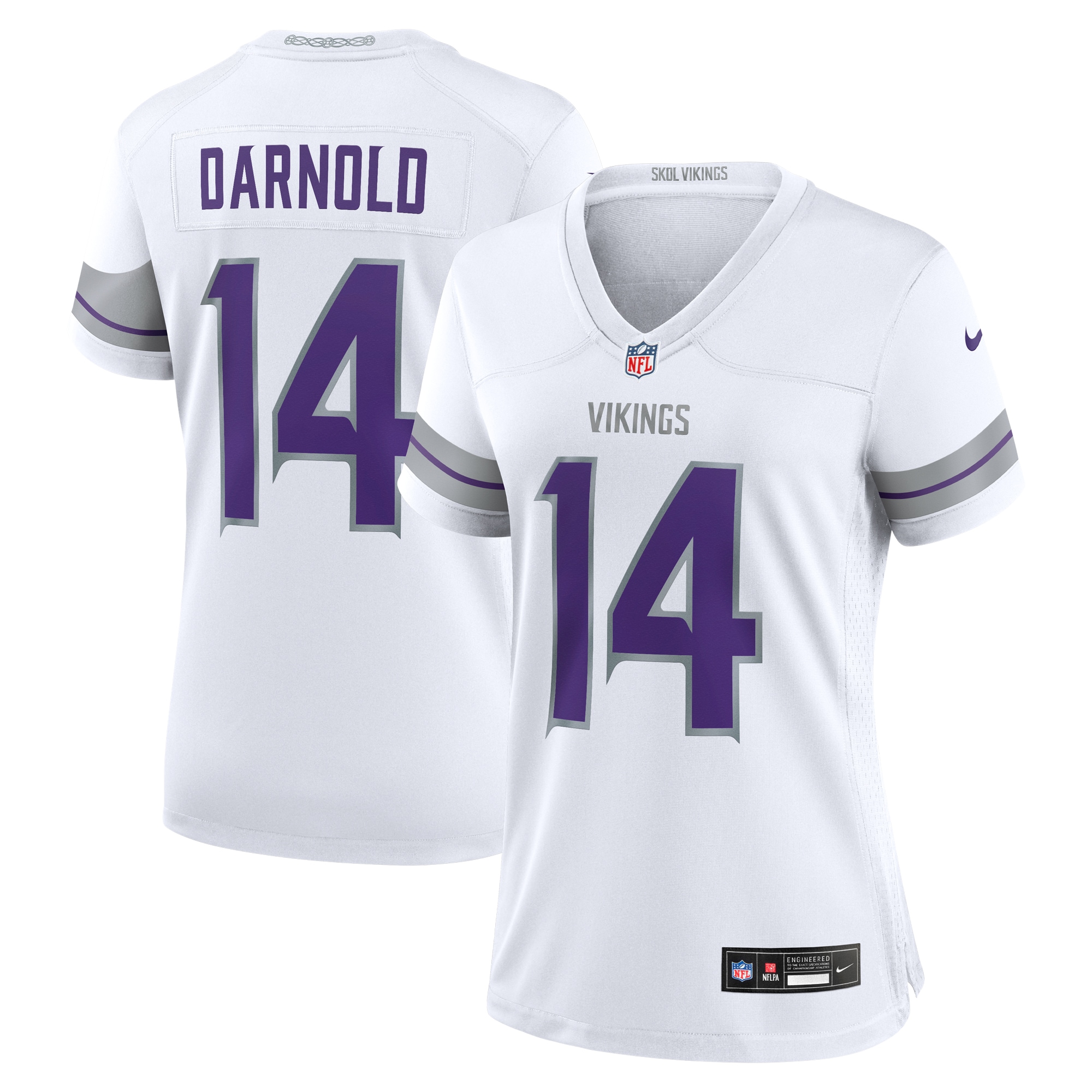 Minnesota Vikings Sam Darnold White Alternate Game Player NFL Jersey Women's