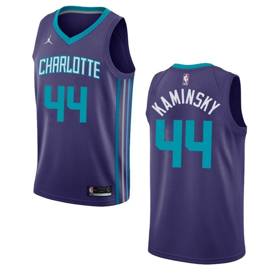 Charlotte Hornets 44 Frank Kaminsky Statement Swingman Purple NBA Jersey Men's