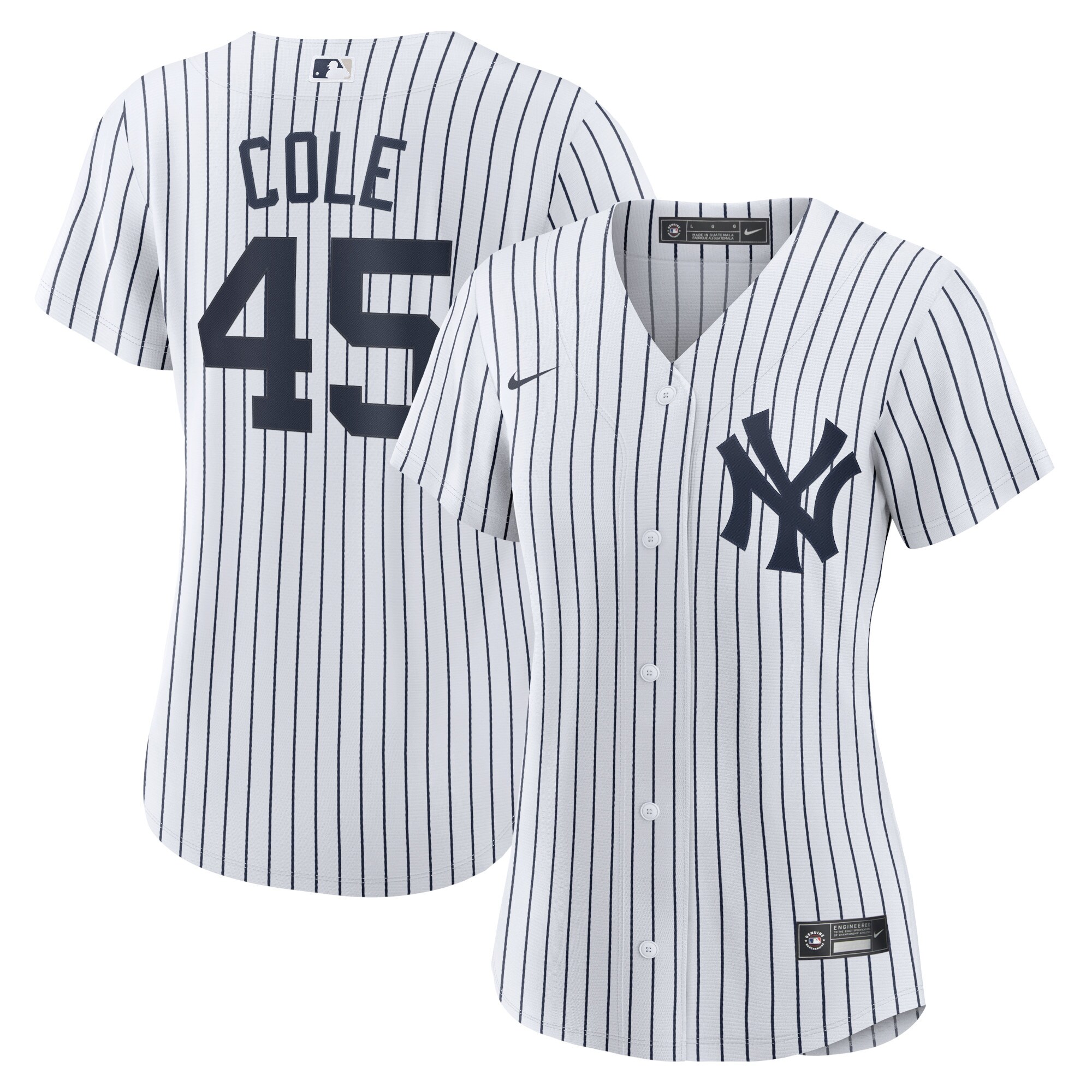 New York Yankees Gerrit Cole White Home Player MLB Jersey Women's