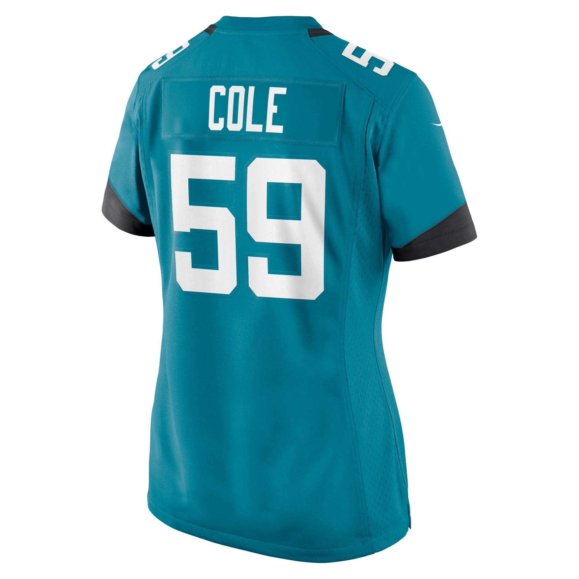 Jacksonville Jaguars Myles Cole Teal Game NFL Jersey Women's