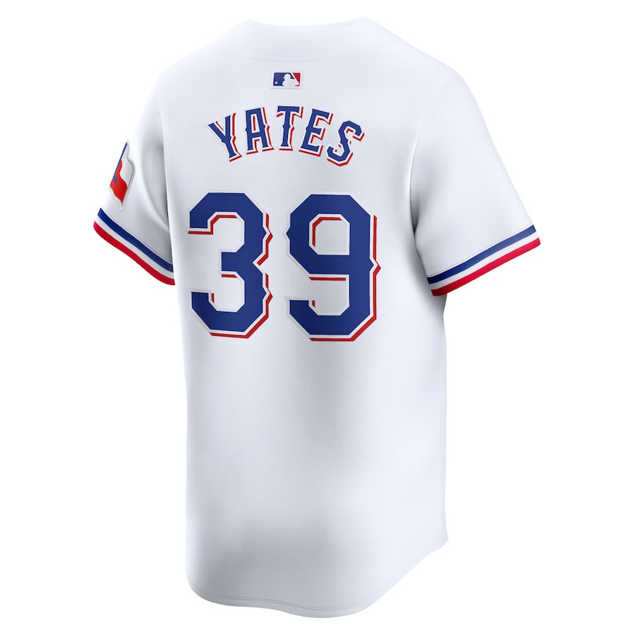 Kirby Yates 39 Texas Rangers Home Limited White MLB Jersey Men's