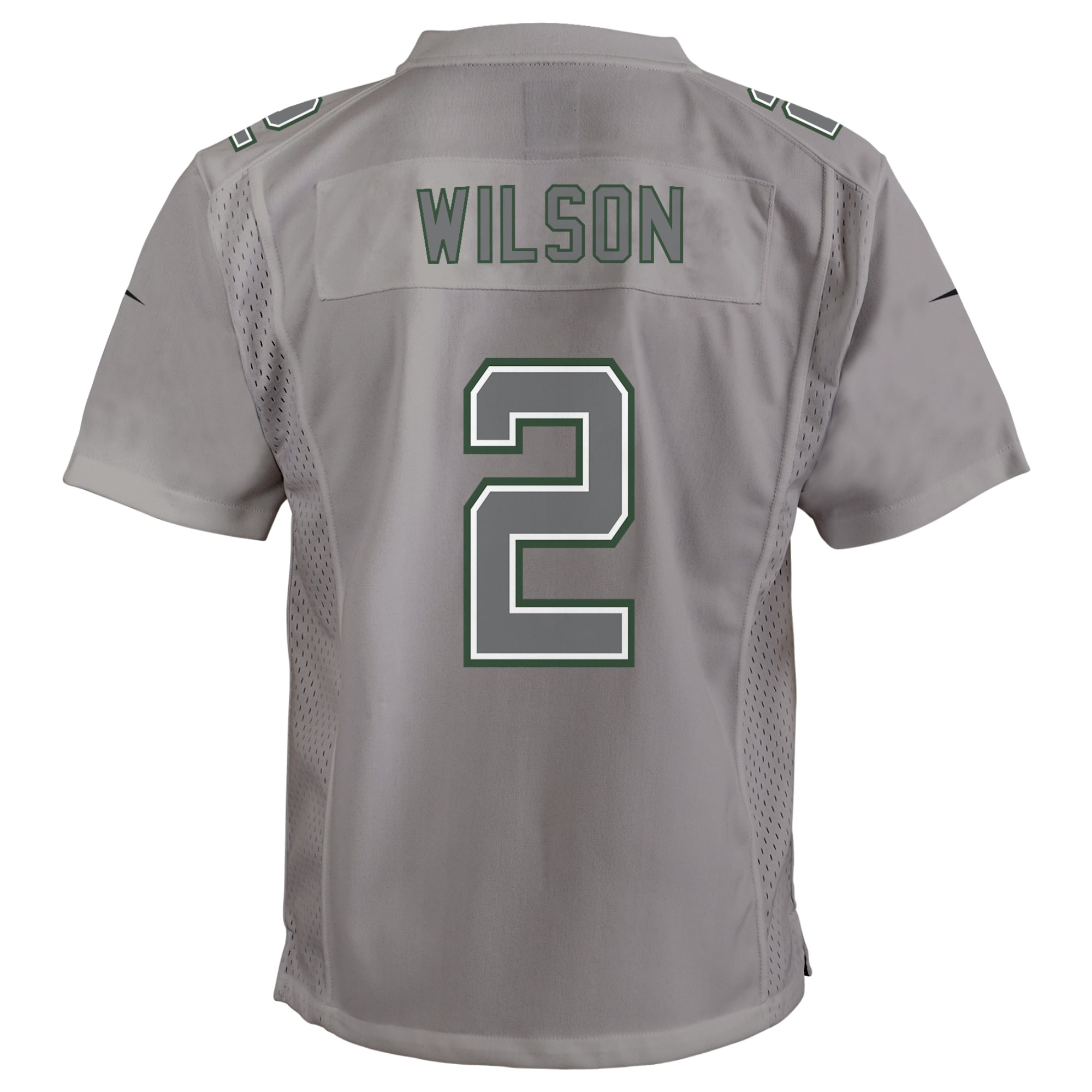 New York Jets Zach Wilson Gray Atmosphere Game NFL Jersey Youth