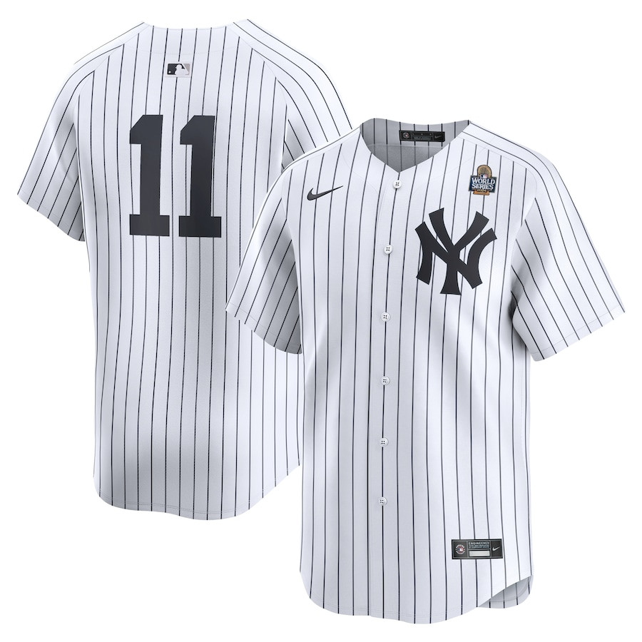 Anthony Volpe 11 New York Yankees 2024 World Series Home Limited White MLB Jersey Men's