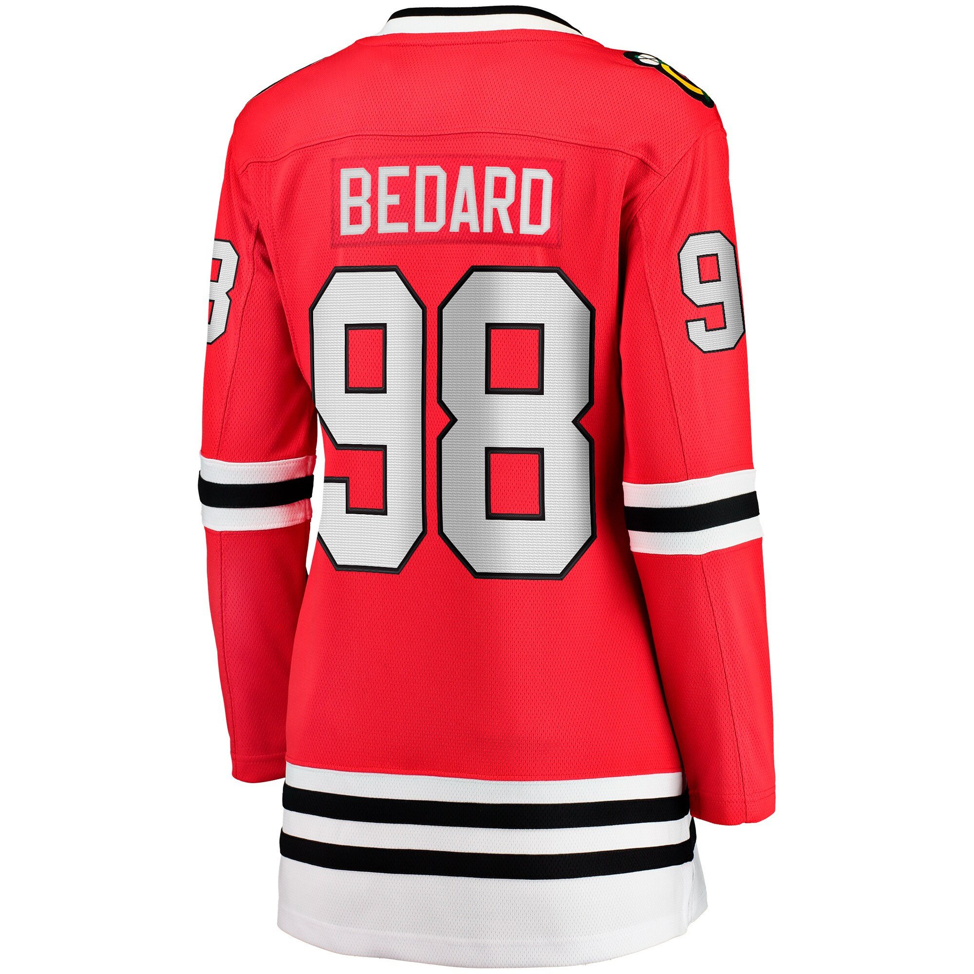 Connor Bedard 98 Chicago Blackhawks 2023 Draft Home Breakaway Red NHL Jersey Women's