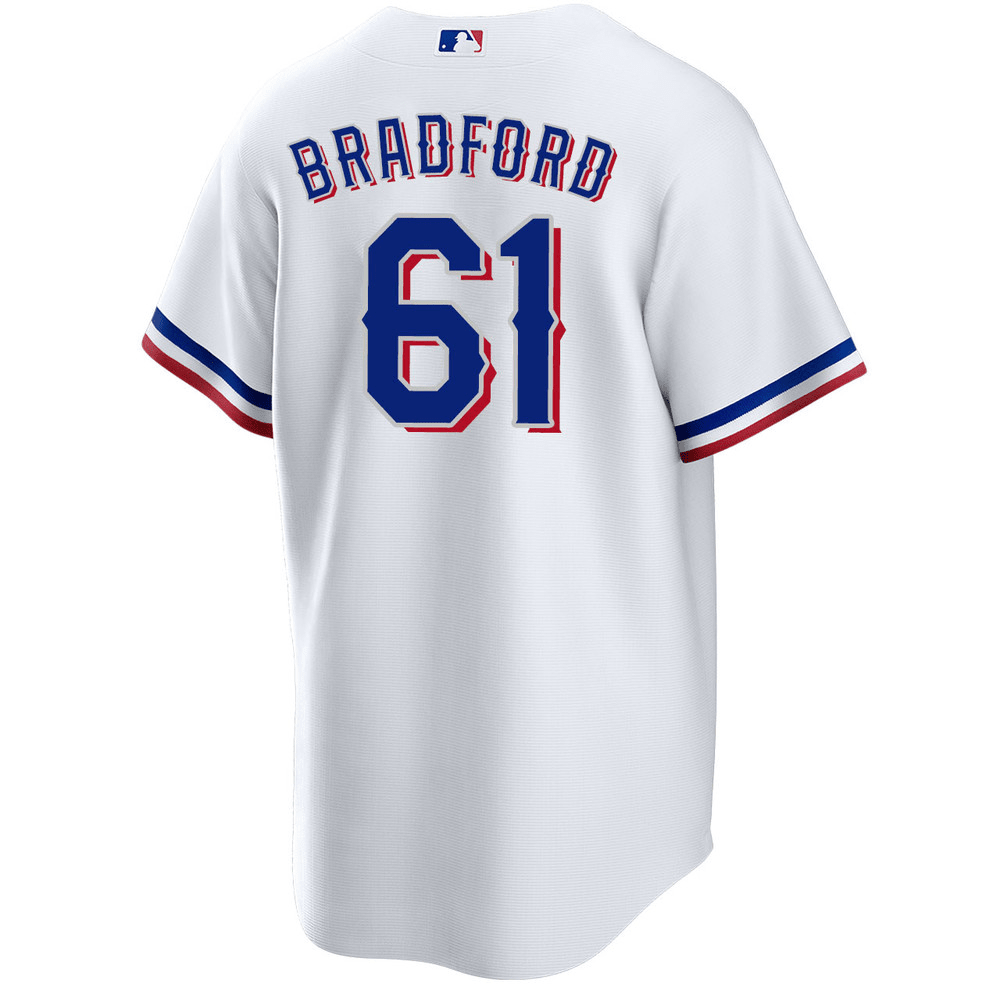 Cody Bradford 61 Texas Rangers 2023 World Series Stitched White MLB Jersey Men's