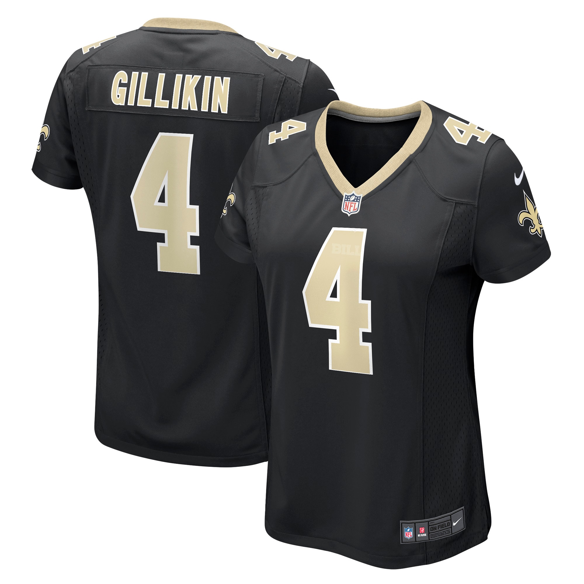 New Orleans Saints Blake Gillikin Black Game Player NFL Jersey Women's