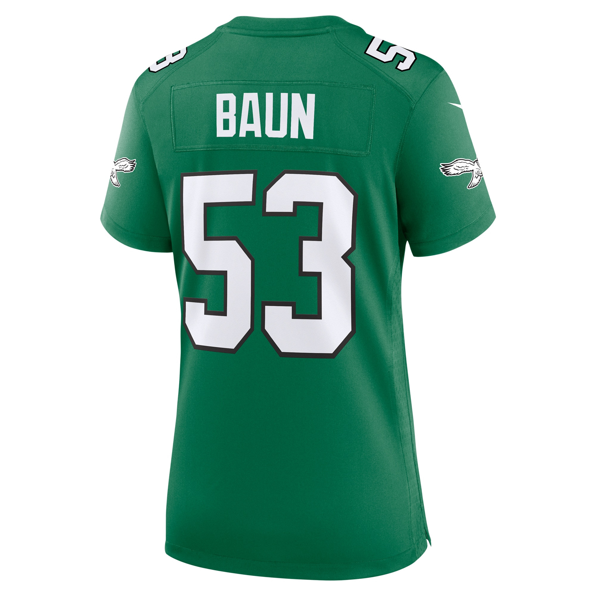Zack Baun 53 Philadelphia Eagles Alternate Game Kelly Green NFL Jersey Women's