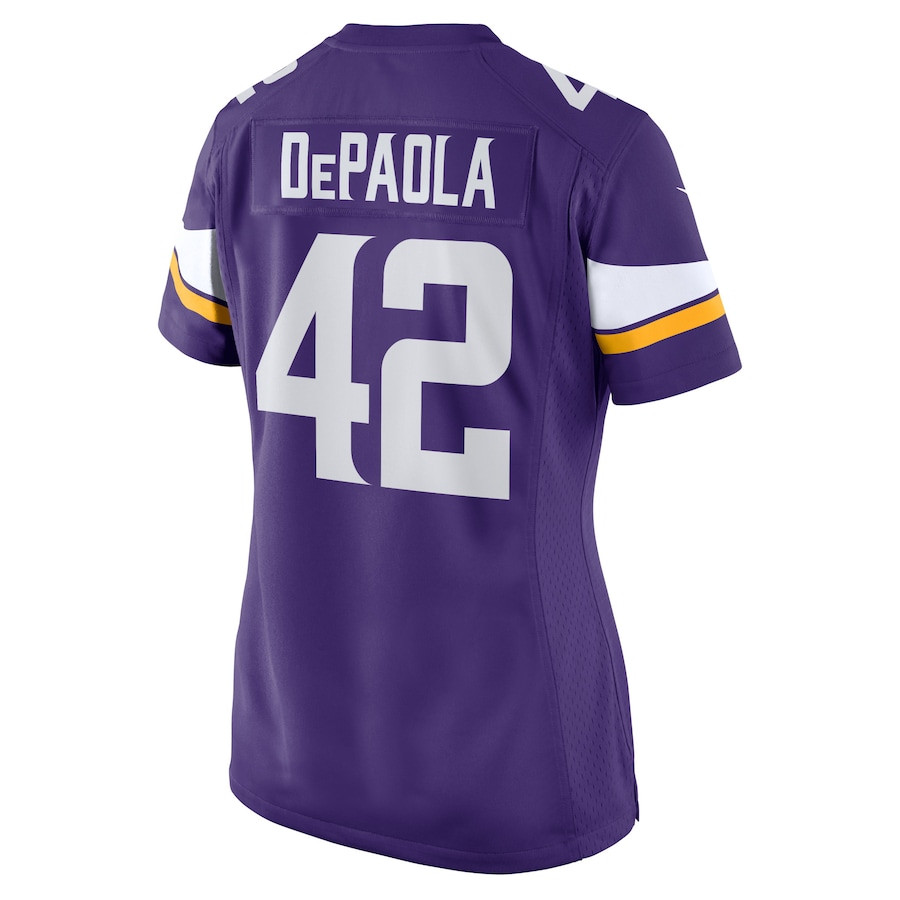 Andrew DePaola 42 Minnesota Vikings Game Purple NFL Jersey Women's