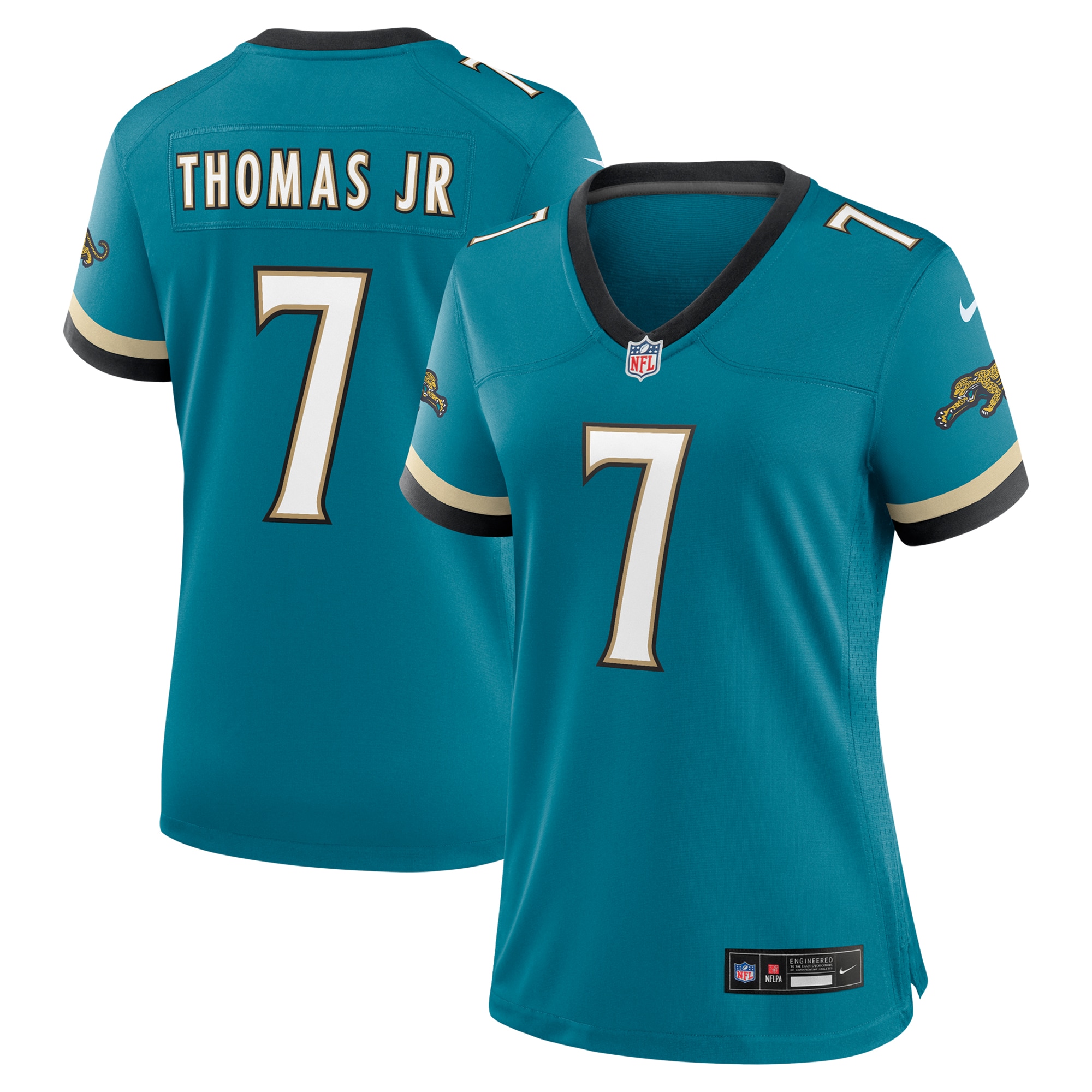 Jacksonville Jaguars Brian Thomas Jr. Teal Prowler Throwback Game NFL Jersey Women's