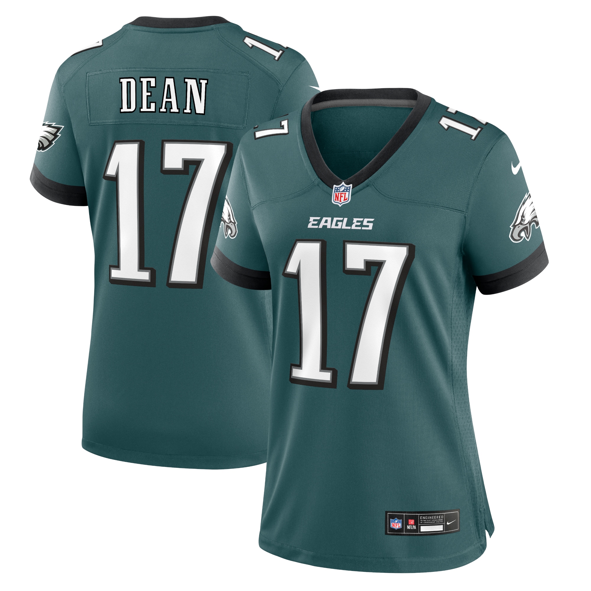 Philadelphia Eagles Nakobe Dean Midnight Green Team Game NFL Jersey Women's