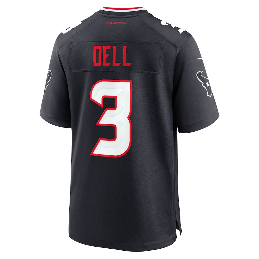 Tank Dell 3 Houston Texans Game Navy NFL Jersey Men's