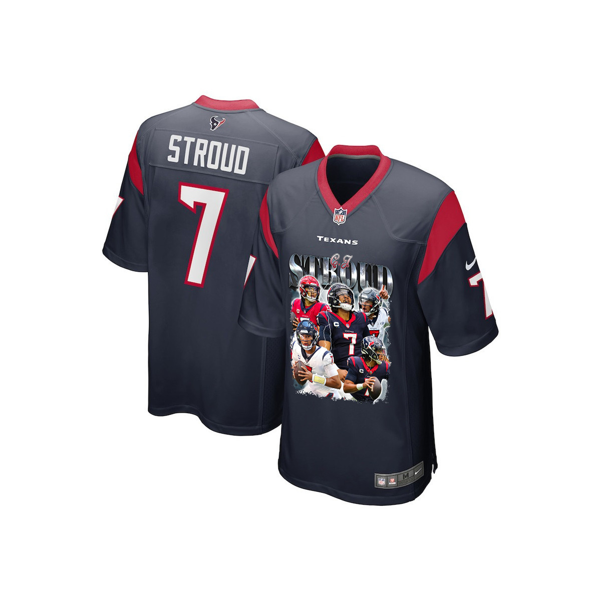 C.J. Stroud 7 Houston Texans The Gunslinger Game Navy NFL Jersey Youth