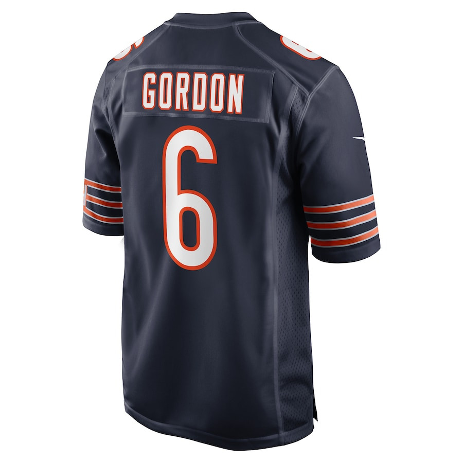 Kyler Gordon 6 Chicago Bears Game Navy NFL Jersey Men's