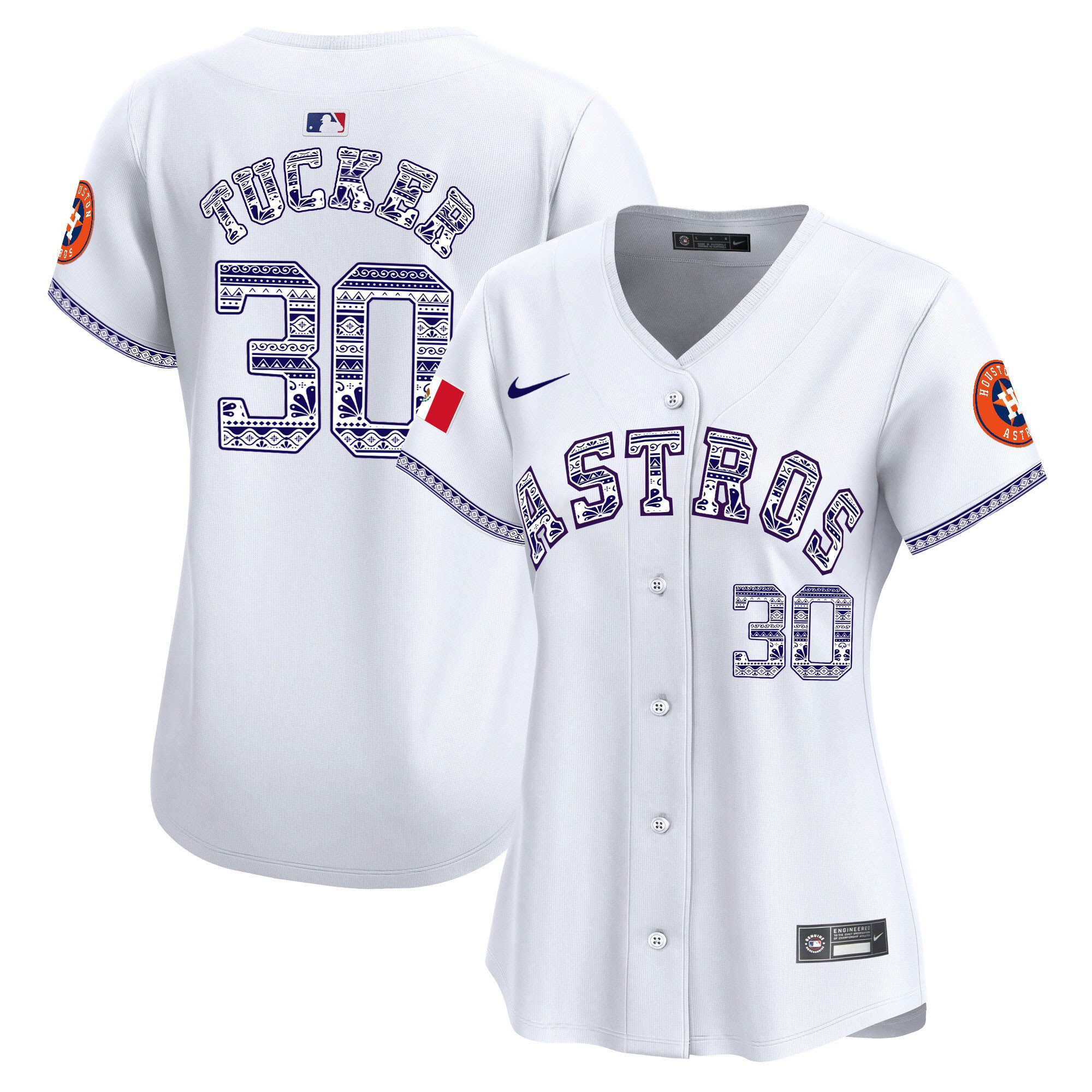 Kyle Tucker 30 Houston Astros Mexico White MLB Jersey Women's