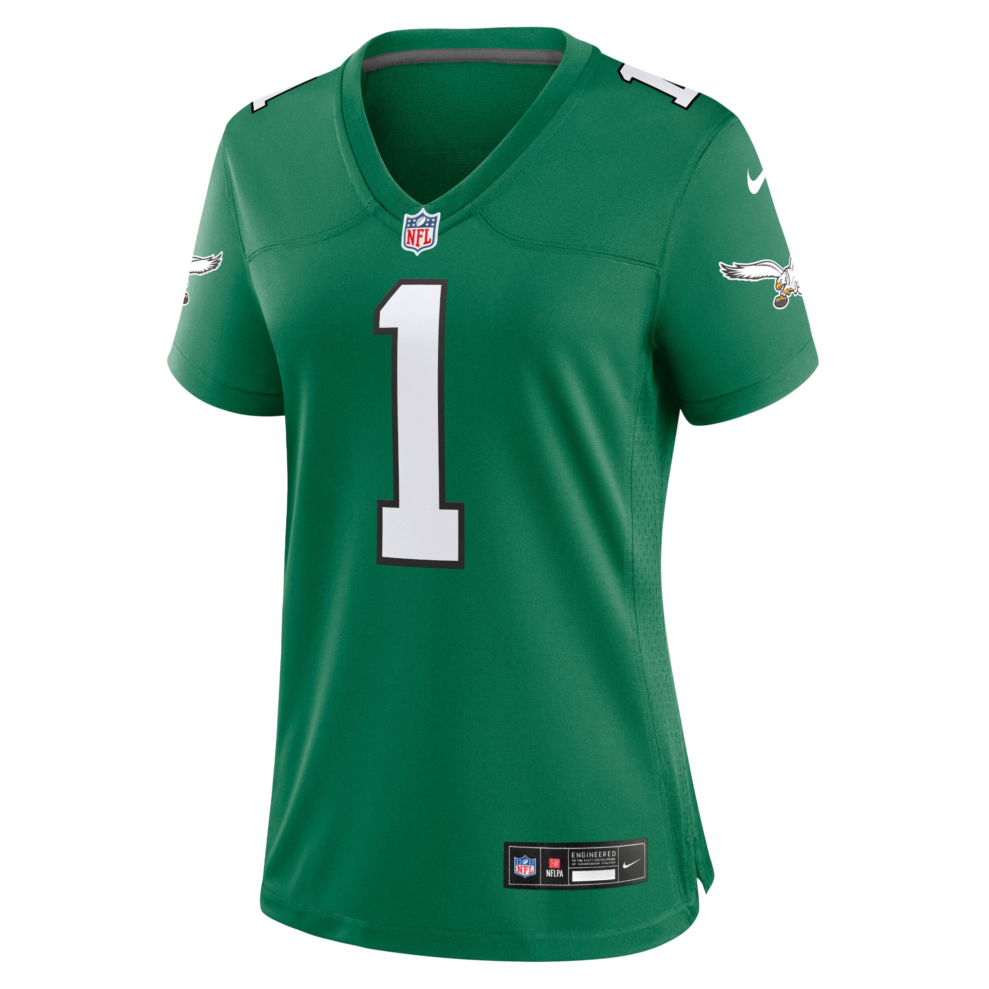 Philadelphia Eagles Jalen Hurts Kelly Green Game Player NFL Jersey Women's