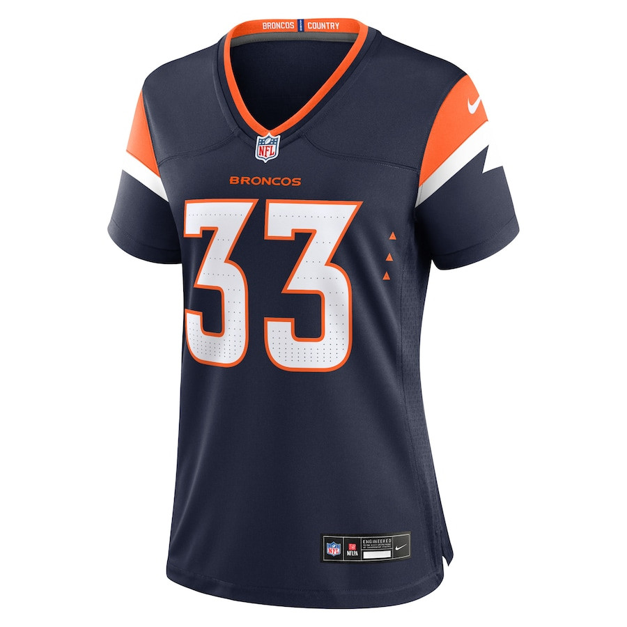 Javonte Williams 33 Denver Broncos Alternate Game Navy NFL Jersey Women's