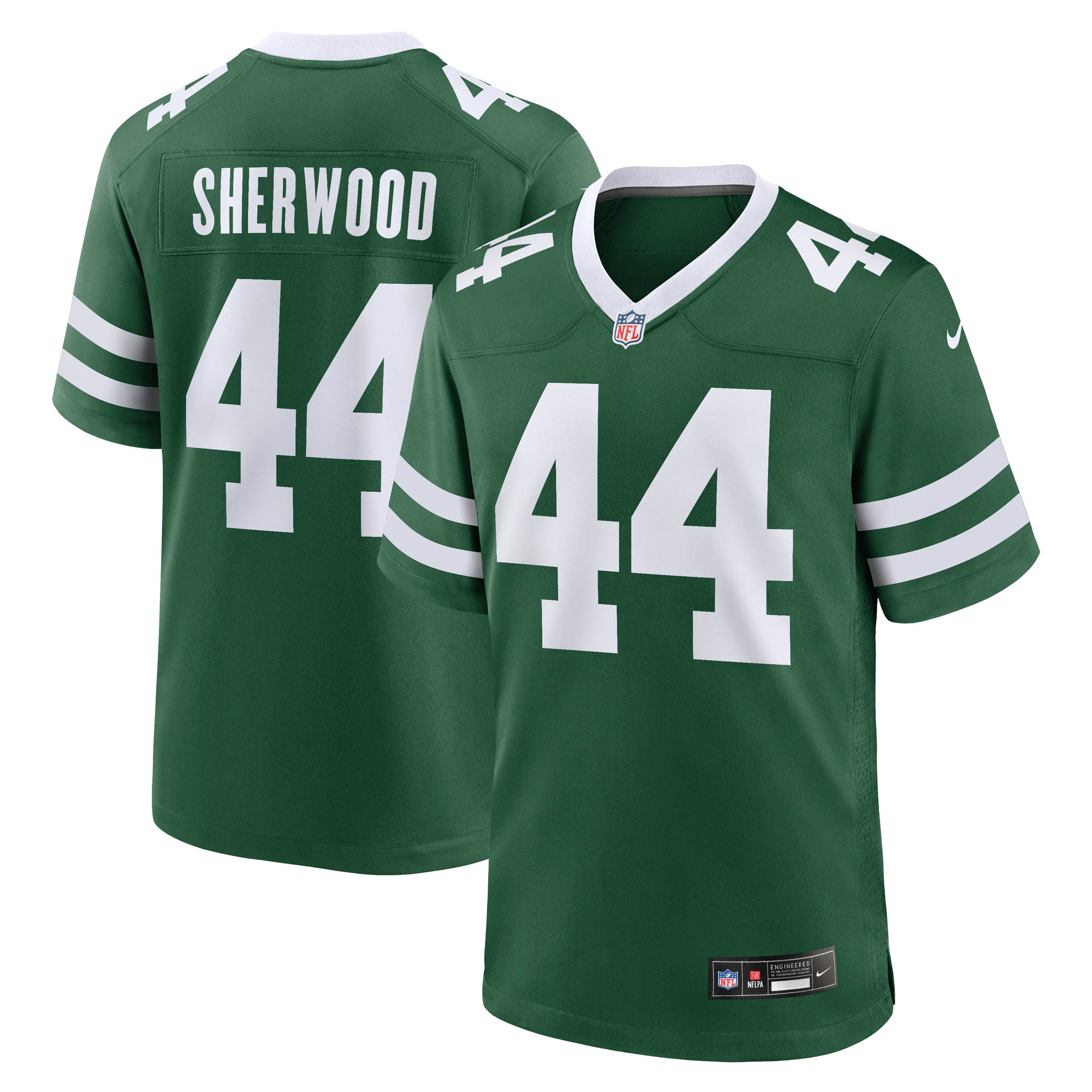 New York Jets Jamien Sherwood Legacy Green Team Game NFL Jersey Men's