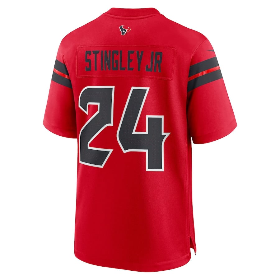 Derek Stingley Jr. 24 Houston Texans Alternate Game Red NFL Jersey Men's