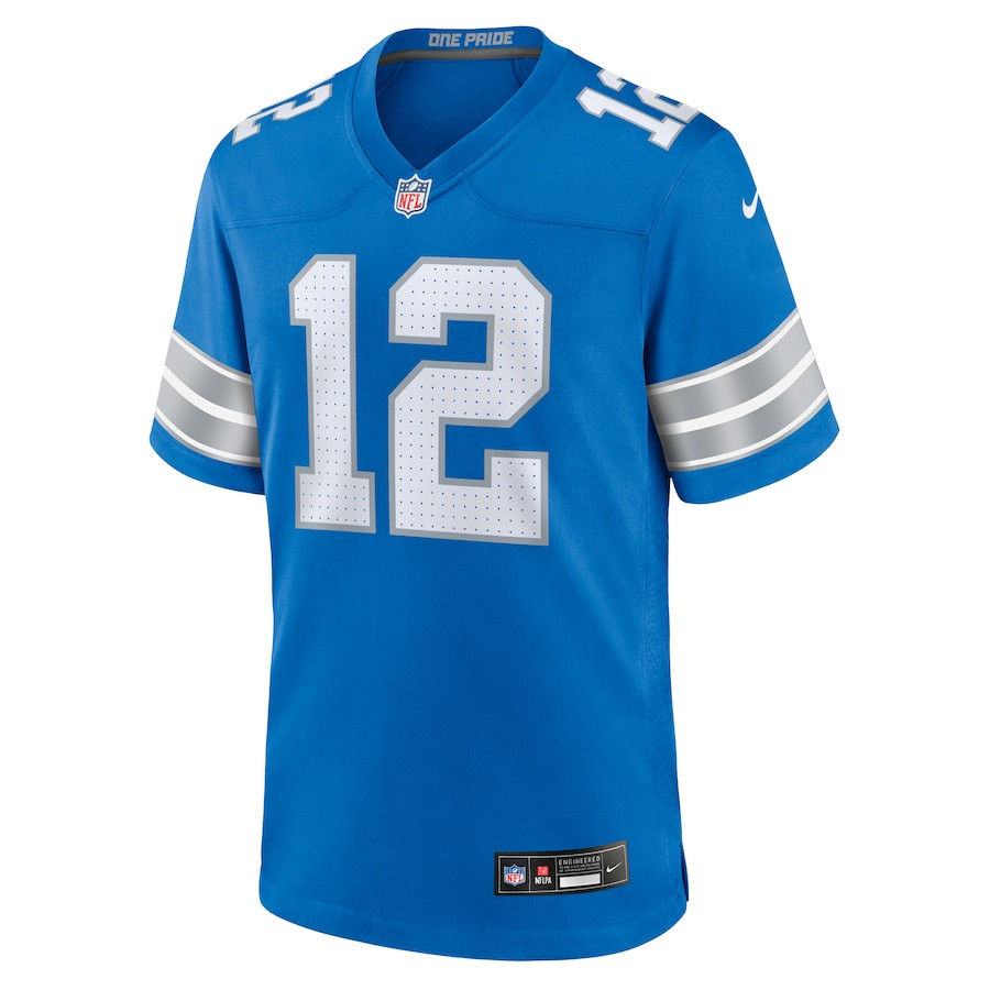 Brandon Joseph 12 Detroit Lions Team Game Blue NFL Jersey Men's