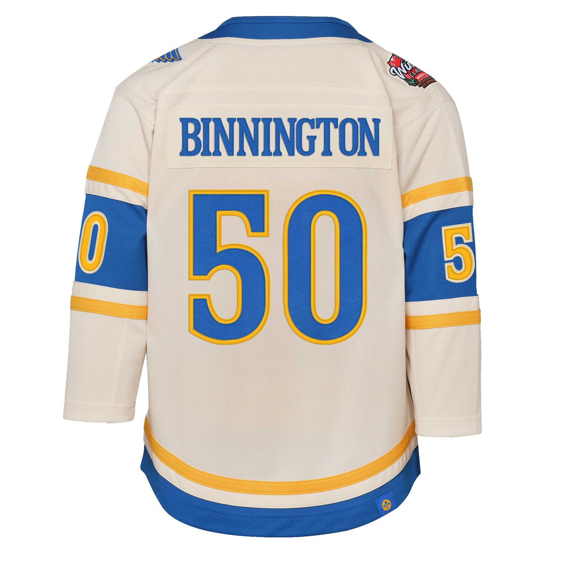 St. Louis Blues Jordan Binnington Cream 2025 Winter Classic Premier Player NHL Jersey Youth