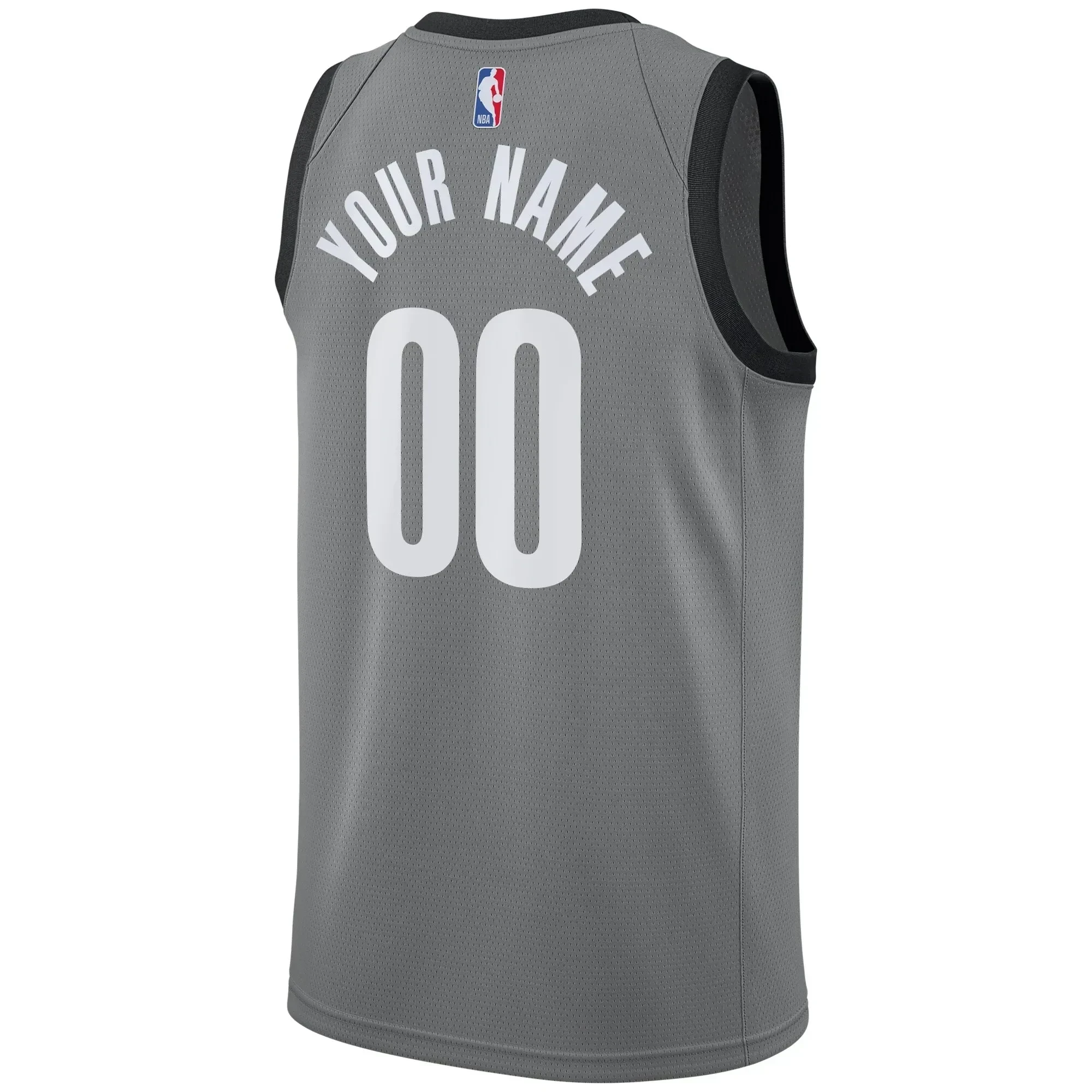 Brooklyn Nets Swingman Custom Statement Edition Gray NBA Jersey Men's