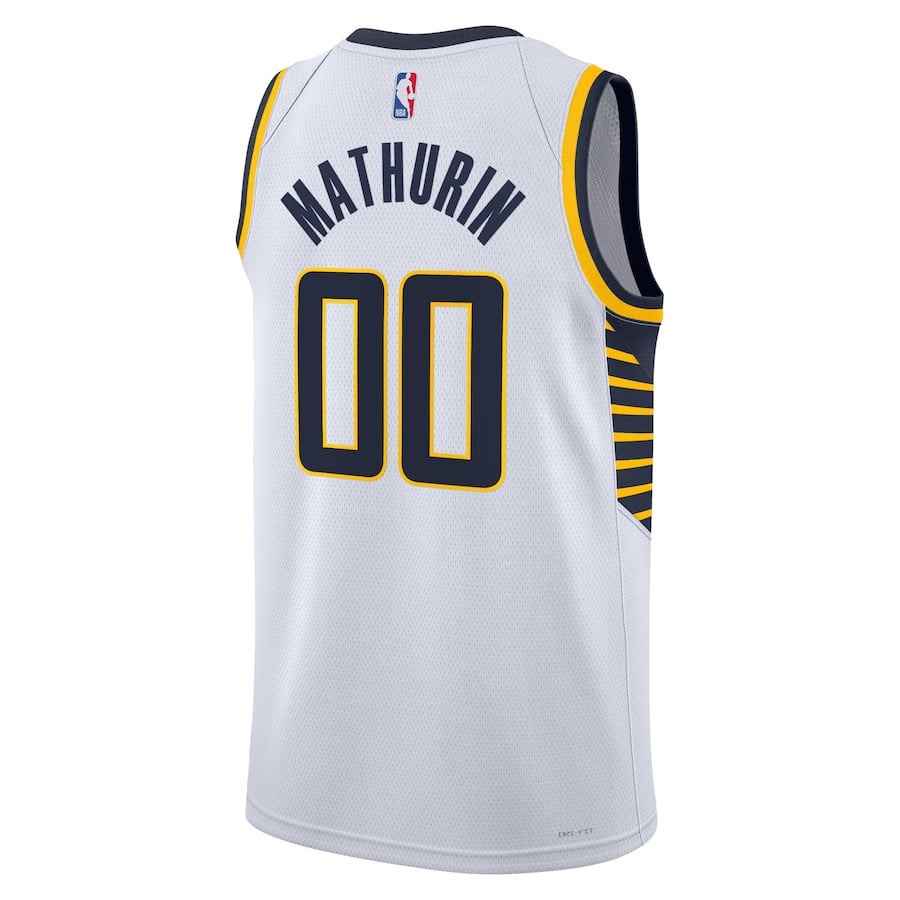 Bennedict Mathurin 00 Indiana Pacers 2023/24 Association Edition Swingman White NBA Jersey Men's
