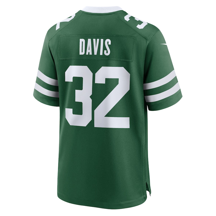 Isaiah Davis 32 New York Jets Team Game Legacy Green NFL Jersey Men's