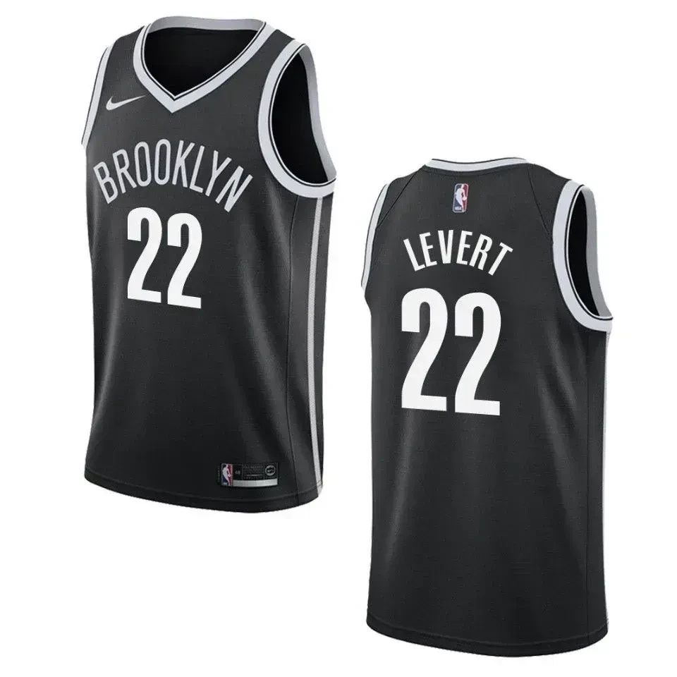 Brooklyn Nets 22 Caris Levert Icon Swingman Black NBA Jersey Men's