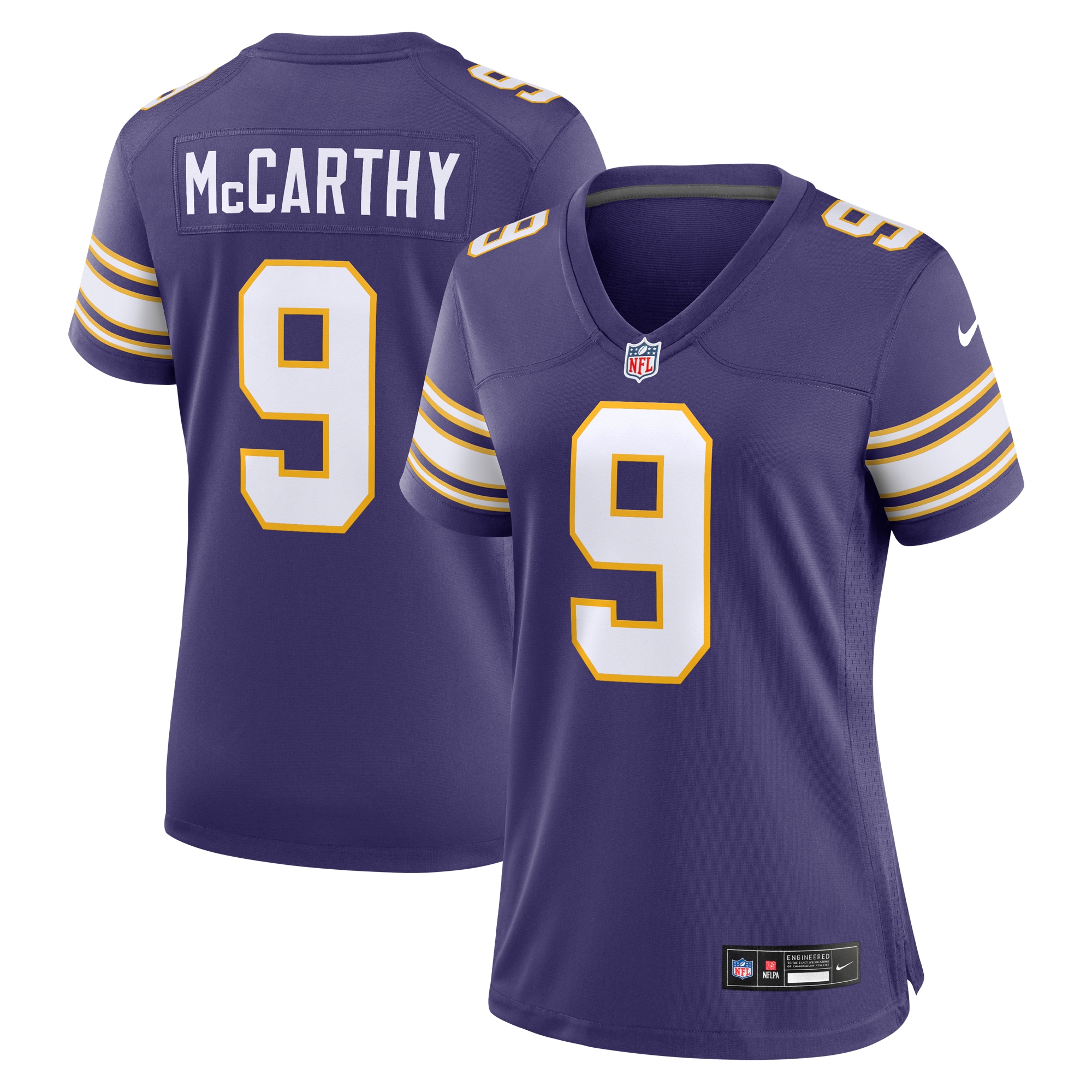 Minnesota Vikings J.J. McCarthy Purple 2nd Alternate Player Game NFL Jersey Women's