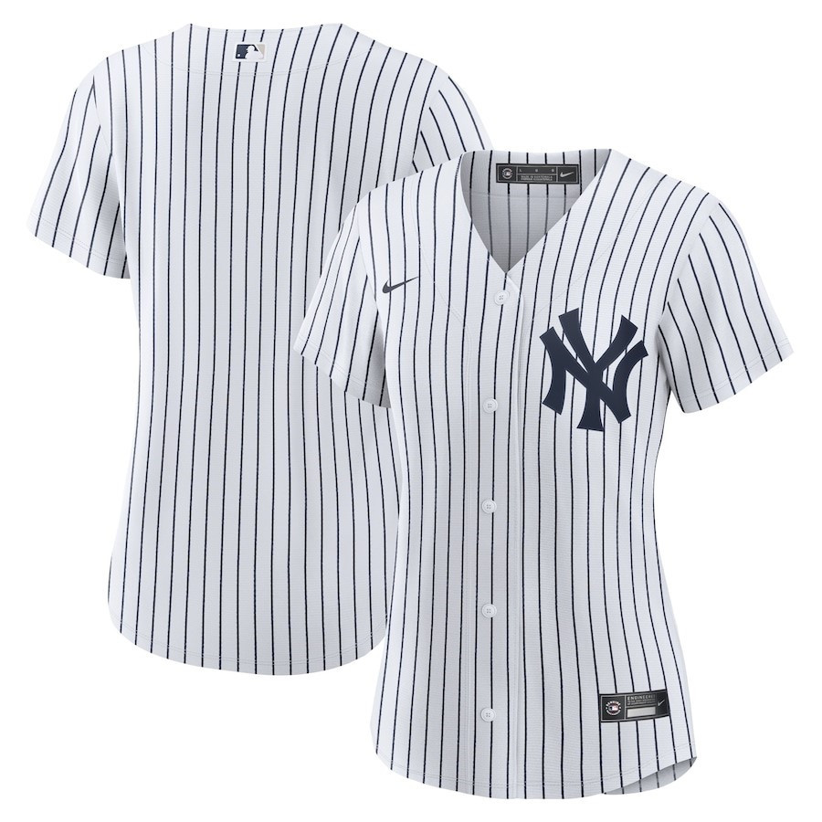 New York Yankees Home Blank White MLB Jersey Women's