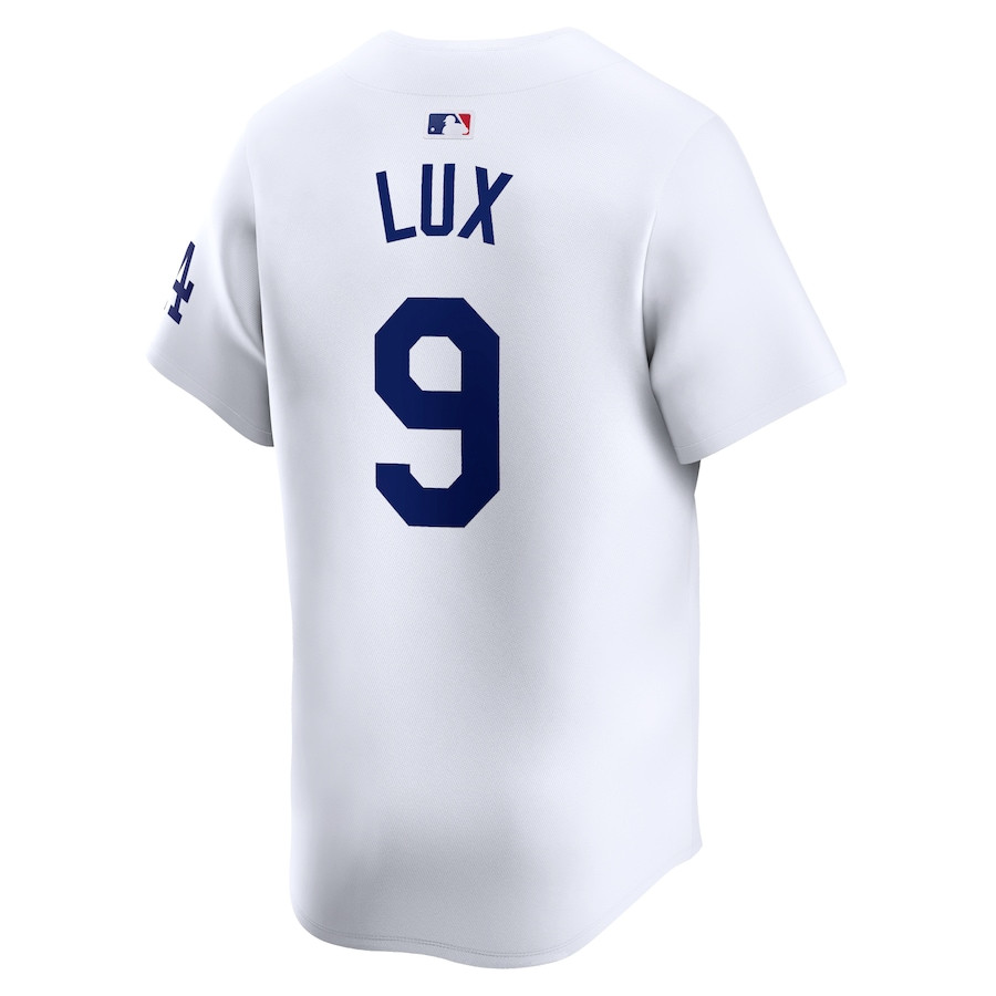 Gavin Lux 9 Los Angeles Dodgers Home Limited Player White MLB Jersey Men's